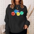 Colourful Dice In Five Different Colours Sweatshirt Geschenke für Sie