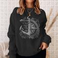 Compass And Anchor Boating Ocean Sea Retro Vintage Sailor Sweatshirt Gifts for Her