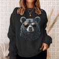 Cool Bear Portrait With Sunglasses Illustration Bear Sweatshirt Geschenke für Sie