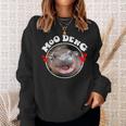 Cute Baby Hippo Moo Deng Bouncy Pig In Thai Hippopotamus Sweatshirt Gifts for Her
