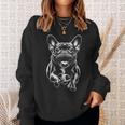 Cute French Bulldog In Run As Cool Portrait Sweatshirt Geschenke für Sie