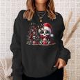 Cute Skeleton Skull Christmas Gothic Christmas Tree Sweatshirt Geschenke für Sie