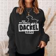 With The Dachshund Hunting Dog Goes Teckel Dog Training Sweatshirt Geschenke für Sie