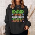 Dad Of The Birthday Boy Party Video Gamer Pixel Number Sweatshirt Gifts for Her
