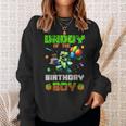Daddy Of The Birthday Boy Party Video Gamer Pixel Number Sweatshirt Gifts for Her