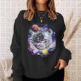 Disco Ball In Space Galaxy Club Retro Sweatshirt Geschenke für Sie