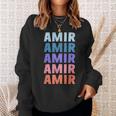 Divertido Regalo Nombre Amir Personalizado Primer Nombre Camisa de entrenamiento Regalos para ella