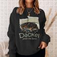 Dog Dachshund Official Sleep I Dachshund Now Ins Bed Sweatshirt Geschenke für Sie