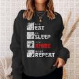 Eat Sleep Anime Repeat Manga Anime Manga Japan Outfit Sweatshirt Geschenke für Sie