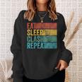 Eat Sleep Clash Repeat Gaming Clans Vintage Distressed Sweatshirt Gifts for Her