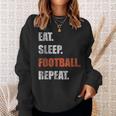 Eat Sleep Football Repeat American Football Sweatshirt Geschenke für Sie