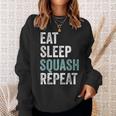 Eat Sleep Squash Repeat Squash Camisa de entrenamiento Regalos para ella