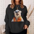 Eisbär Mit Sonnenbrille Tierliebhaber Bären Süßes Eisbären Sweatshirt Geschenke für Sie