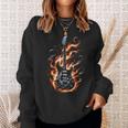 Electric Guitar With Flames Sweatshirt Geschenke für Sie