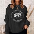 Elephant Animal Chiang Mai Thai Flag Bangkok Thailand Sweatshirt Gifts for Her