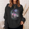 Ferret Howling at the Moon Sweatshirt - Fun Unisex Top Gifts for Her