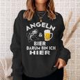 Fisch&Bier Darum Bin Ich Hier Angler Sweatshirt Geschenke für Sie