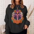 Fleurs De Crâne De La Catrina Dia De Los Muertos Sweater e Cadeaux pour elle