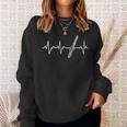 Flute Heartbeat Instrument Flute Player Sweatshirt Geschenke für Sie