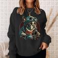 French Bulldog Cool Biker Motorcycle Riding Frenchie Sweatshirt Geschenke für Sie