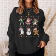 Christmas Reindeer Penguin Graphic With Santa Hat Sweatshirt Geschenke für Sie