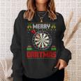 Dart Game Merry Dartmas Xmas Santa Ugly Dart's Christmas Sweatshirt Geschenke für Sie