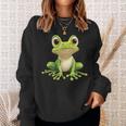 Frog With Big Eyes Frog Motif Sweatshirt Geschenke für Sie