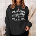 Grandpa Classic Car Graphic Family Grandpa Fathers Day Sweatshirt Gifts for Her