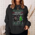 Meowy Christmas Cats Lovers Ugly Xmas Holiday Sweater Sweatshirt Gifts for Her
