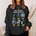 Saying Dinge Die Ich In Der Freizeit Tue Sweden Sweatshirt Geschenke für Sie