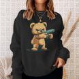 Teddy Bear With Gun For Gun Lovers Sweatshirt Geschenke für Sie