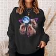 Three Groundhog Moon 3 Groundhog Head Groundhog Day Sweatshirt Gifts for Her