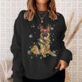 German Shepherd Christmas Tree Lighting Pyjamas Dog Lover Christmas Sweatshirt Geschenke für Sie