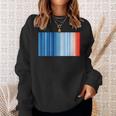 Global Warming Blue Red Stripe Pattern Sweatshirt Geschenke für Sie