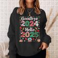 Goodbye 2024 Hello 2025 Merry Christmas Happy New Year 2025 Sweatshirt Geschenke für Sie