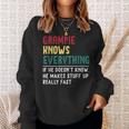 Grampie Know Everything Father's Day For Grandpa Sweatshirt Gifts for Her