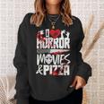 Halloween Shirt I Like Scary Movies And Pizza Sweatshirt Gifts for Her
