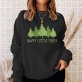 Happy Little Vintage Adorable Forest Outfits Trees Sweatshirt Gifts for Her