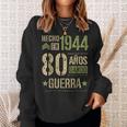 Hecho En 1944 80 Años Guerra Aniversarios Amigos Perfecto Camisa de entrenamiento Regalos para ella