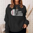 I Hit 100 Days Of School Baseball 100Th Day Of School Boys Sweatshirt Gifts for Her