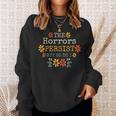 The Horrors Persist But So Do I Vintage Sunset Flower Sweatshirt Gifts for Her