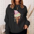 Ice Cream Melting Ice Cream Cone In Pastel Colours Sweatshirt Geschenke für Sie