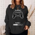 Jugador 2 Anuncio Embarazo Pareja Camisa de entrenamiento Regalos para ella