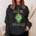 Kiss Me I'm A Princess Frog Sweatshirt Geschenke für Sie