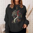 Knucker Dragon Motif Obra De Arte Mítica Knucker Dragon Camisa de entrenamiento Regalos para ella