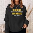 La Course À Pied Résout La Plupart De Mes Problèmes De Natation Et Résout Le Reste Sweater e Cadeaux pour elle