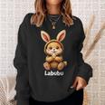 Labubu Drôle Lapin Monstre Mignon Marron Sweater e Cadeaux pour elle