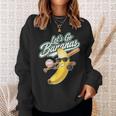 Let's Go Bananas Playing Baseball Baseball Player Sweatshirt Gifts for Her