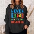 Level 100 Days Of School Unlocked 100 Days Of School Gamer Sweatshirt Gifts for Her
