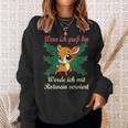 Liebe Zur Weihnachtszeit Reh Kitz Rehkitz Rotwein Tannen Sweatshirt Geschenke für Sie